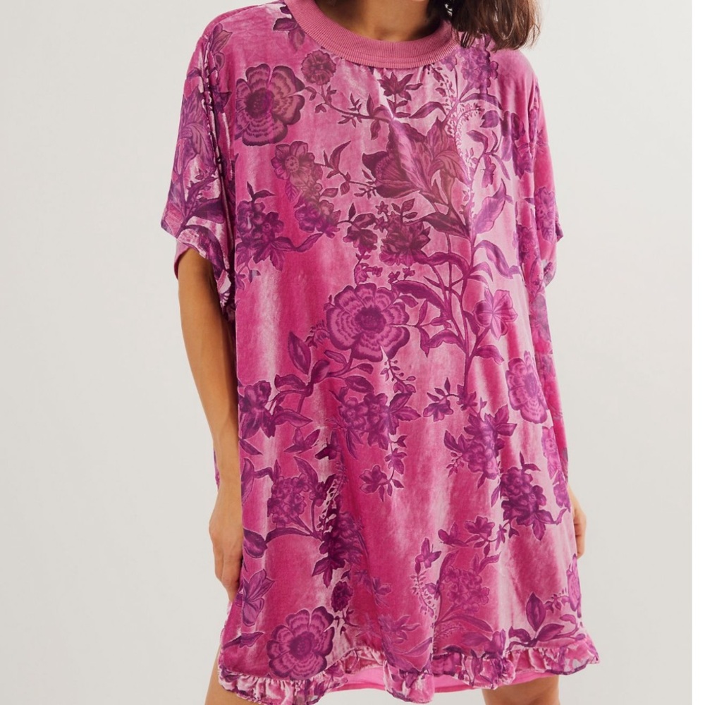 Free People Pink Floral Mini Dress